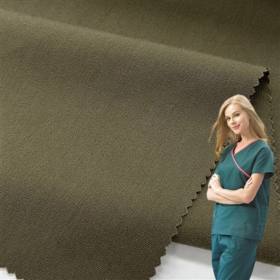 High Quality Medical Scrubs 50times Washing 99 Antimicrobial 62 Polyester/35 Rayon/3 Spandex 4-Way Stretch Woven Fabric Uniform