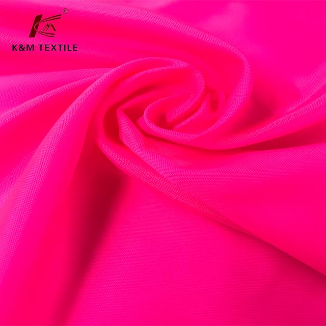 210T Nylon Fluorescent Red Dyed Oxford Fabric