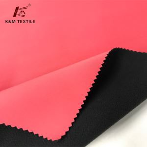 Nylon Elastic Fabric Bounded With Fleece Two Lyers Softshell Fabric