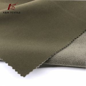 100D Stretch Fabric Bounded With Double Faced Polar Fleece Fabric