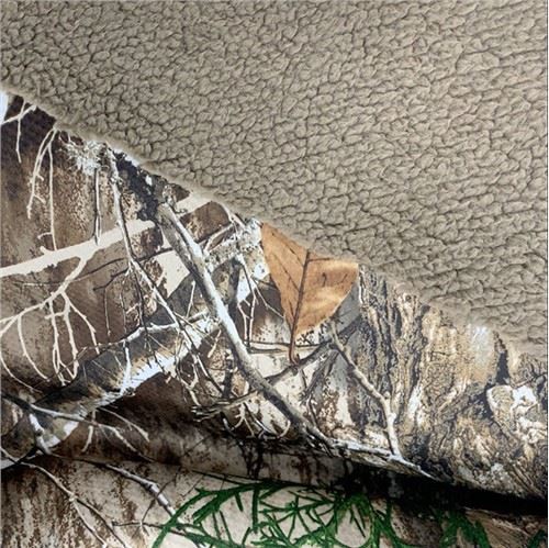 100% Polyester Camouflage Shu Velvet Fabric