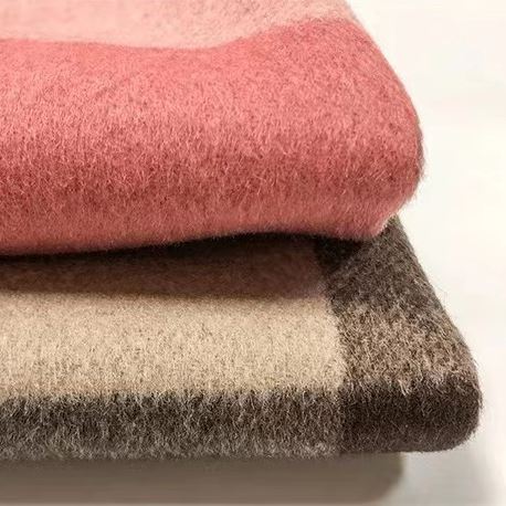 Wool Tweed Plaid Fabric